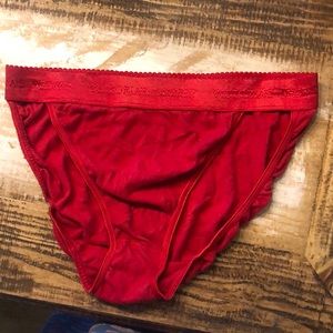 1 Victoria’s Secret panty- size XL - red- high cut